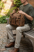 Classic Leather Messenger Bag