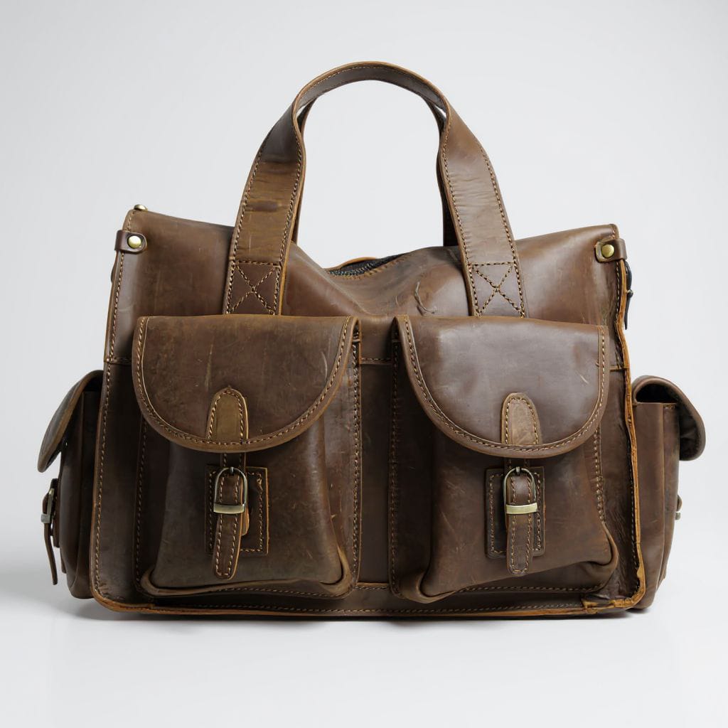 Brown Leather Messenger Bag