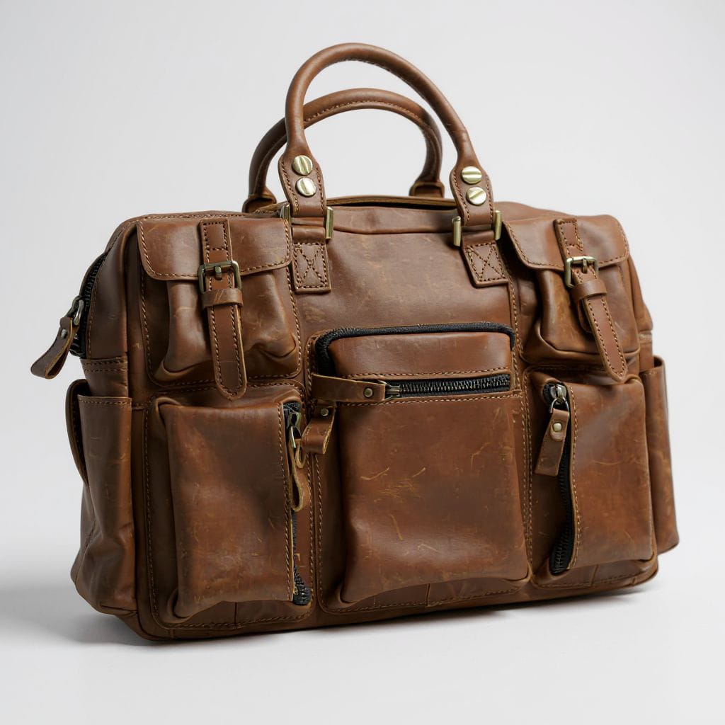 Classic Leather Messenger Bag