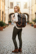 Vintage Canvas & Leather Adventure Backpack